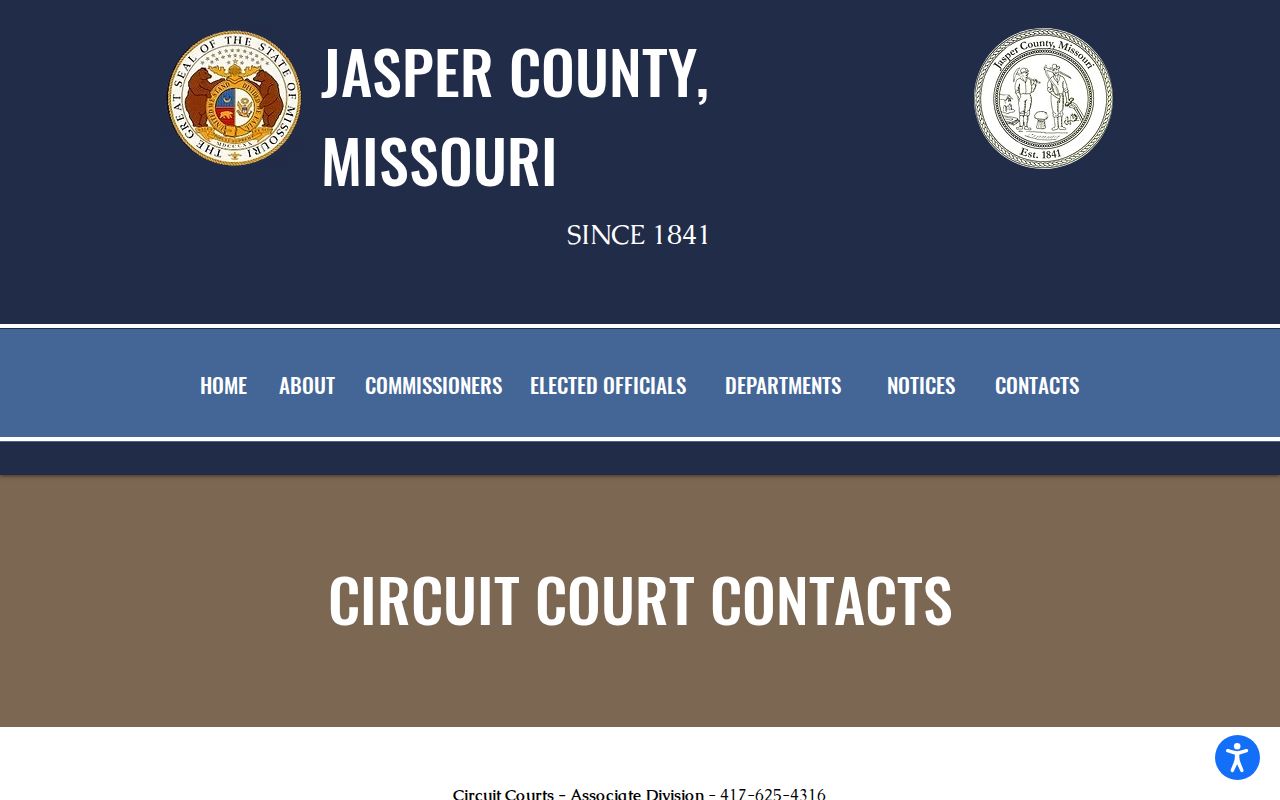 Jasper County criminal court cases division contact page