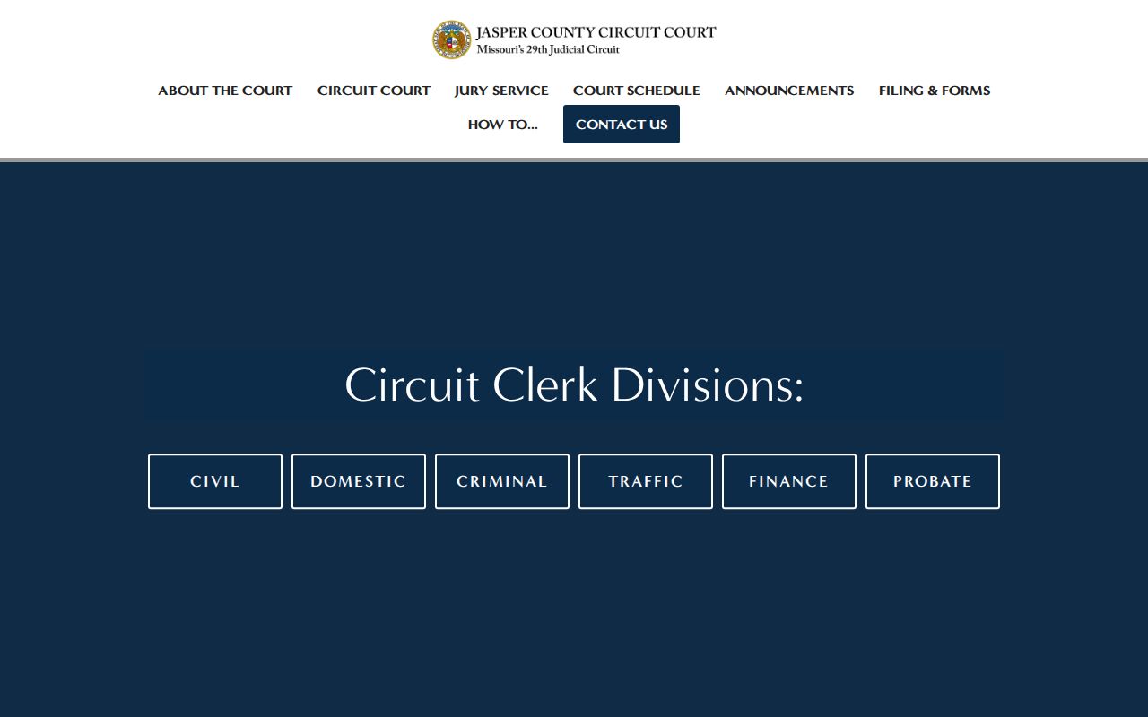 Jasper County criminal court cases Circuit Court homepage
